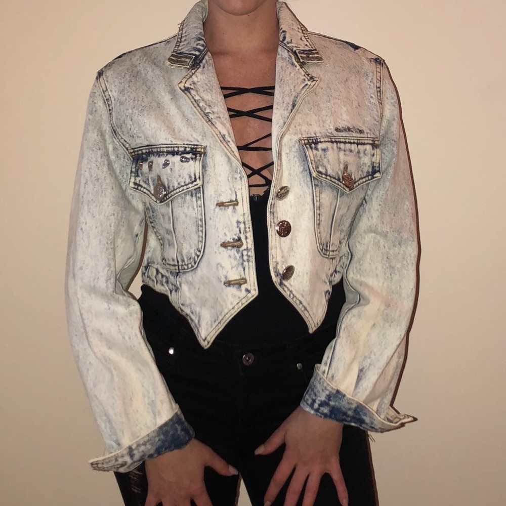 Vintage Cropped Jean Jacket